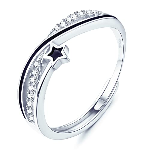 ORAZIO 925 Sterling Silber Stern Ringe für Damen...