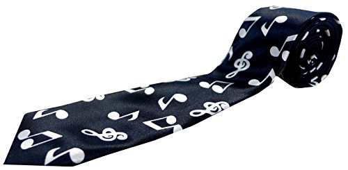 DangerousFX Schwarze (White Music Notes Tie)...