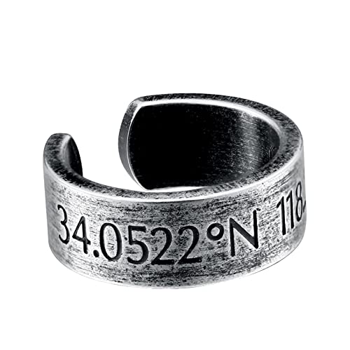 Homxi Goth Ring Herren,Ringe Vintage Nummer Ringe...