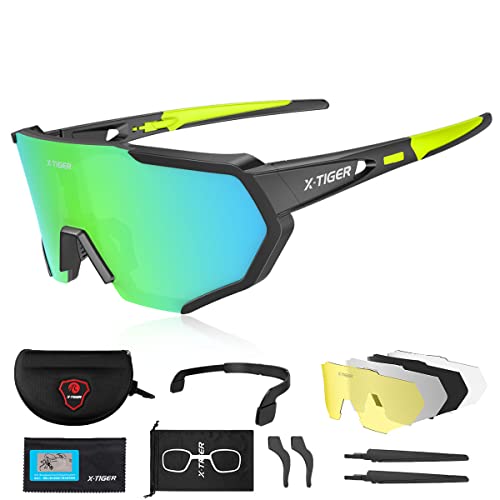 X-TIGER Fahrradbrille, Herren Damen Sportbrille,...