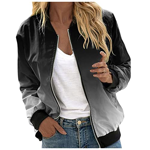 MeiLyviba Jacke Damen Sommer Bomberjacke Ladies...