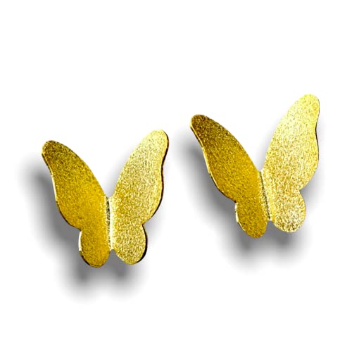 MadamLili - Ohrstecker Schmetterlinge Gold - 925...