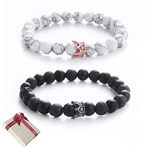 Huture Paare Armband Naturstein Perlen Armbänder...