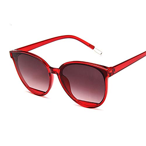 SISWIM Klassische ovale rote Damen-Sonnenbrille...