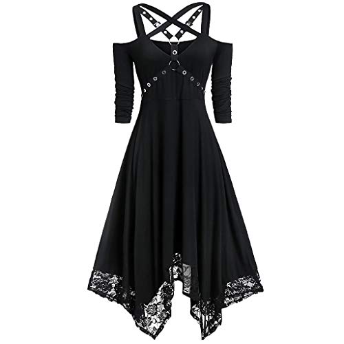 Gothic Kleid Damen Halloween Kostüm Damen Kleid...