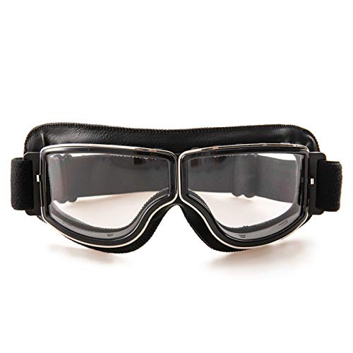 evomosa Motorradbrille PU Leder Sonnenbrillen...