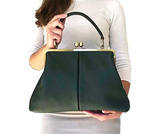 Damen Handtasche'Olivia' in dunkelgrün,...