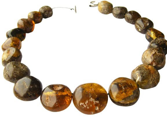 Halskette Collier Bernsteinkette Bernstein DARK...