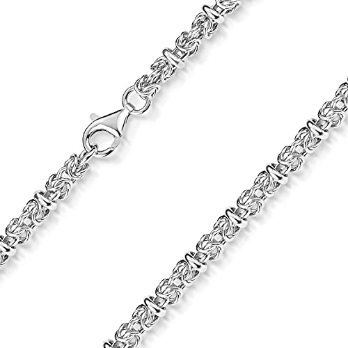 MATERIA Damen Halskette 50cm Königskette Silber...