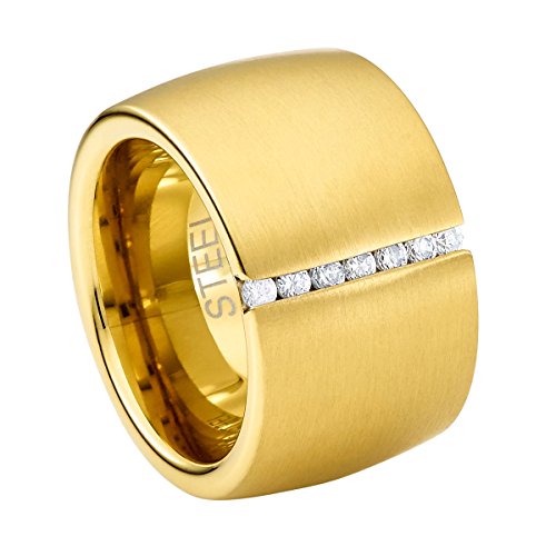 Heideman Ring Damen Lines aus Edelstahl gold...