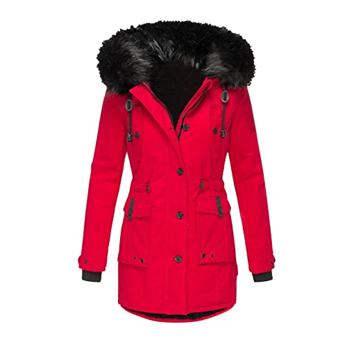 DeaAmyGline Winterjacke Damen Lang Winter Jacke...