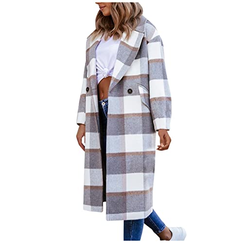 Vasreyy Damen Mantel Winter Warm Button Down...
