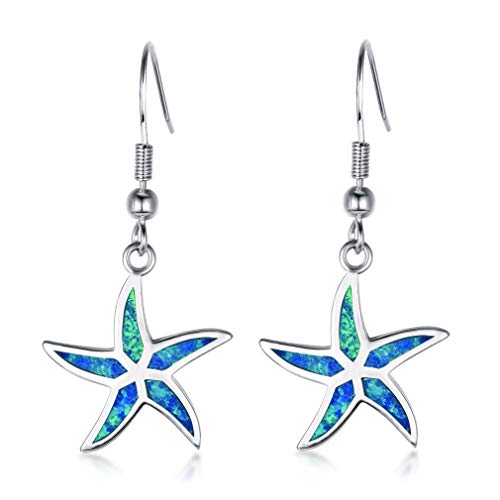 YAZILIND 925 Sterling Silber Seestern Opal Baumel...