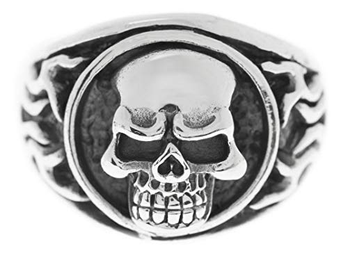 Windalf Biker Ring Kult 1 cm Totenkopf Ring Skull...