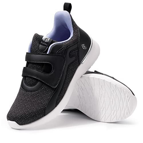FitVille Weit Klettverschluss Walking Schuhe Damen...