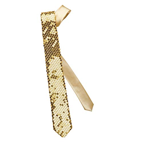 Pailetten Krawatte gold - Krawattenschleife