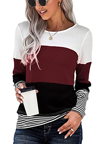 CNFUFEN Pullover Damen Langarmshirt Damen...