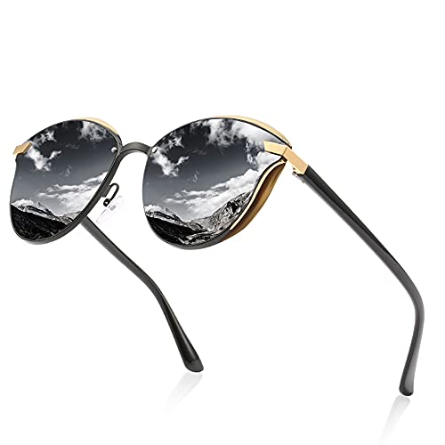Zueauns Sonnenbrille Damen Polarisiert Metall...
