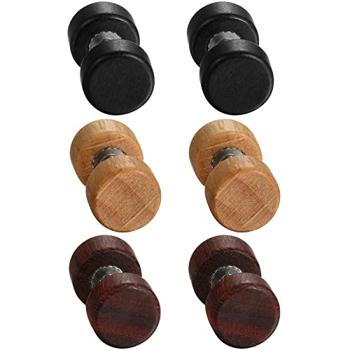 Cupimatch Ohrstecker Set 3 Paar Holz Ohrringe...