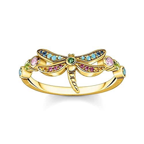 THOMAS SABO Damen-Ring Libelle mit Bunten Steinen...