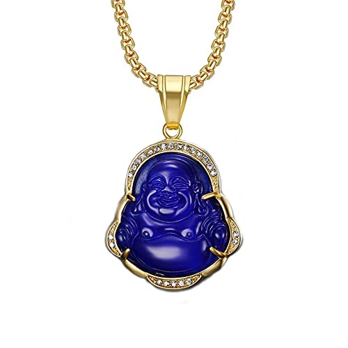 AILUOR Glücklicher lachender Buddha Halsketten,...