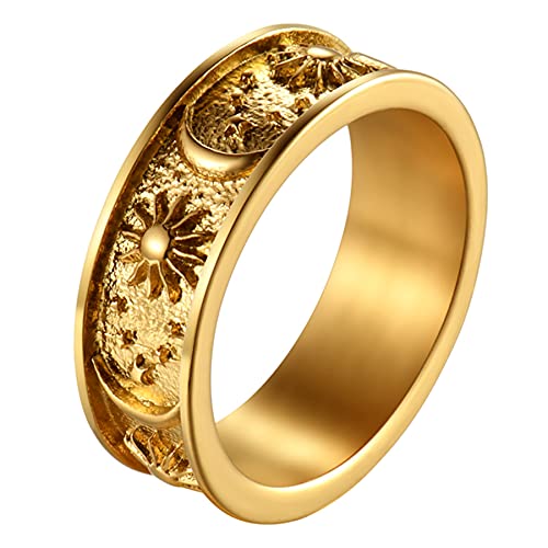 JewelryWe Schmuck Herren-Ring Damen Ring Edelstahl...