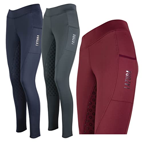 Lazura - Winter Damen Reitleggings Silikon...