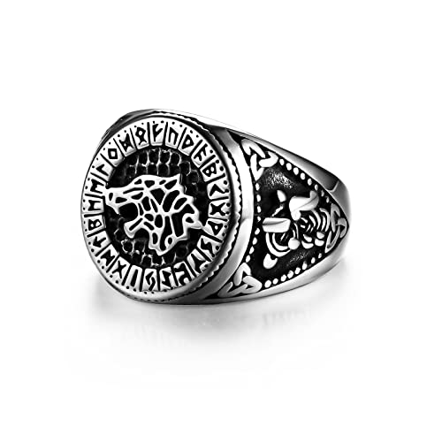 Dochais Schmuck Ring Herren aus Edelstahl,Ring...