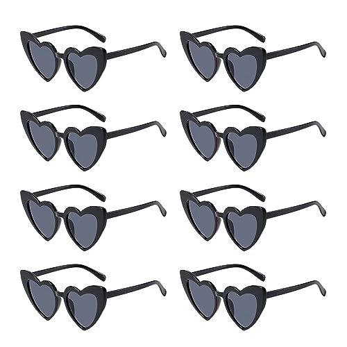 Herz Sonnenbrille für Damen, 8 Stück Vintage...