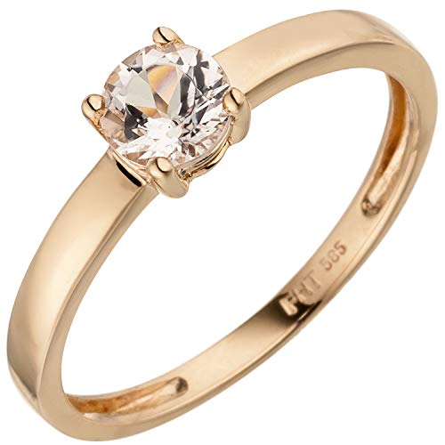 Jobo Damen Ring 585 Gold Rotgold 1 Morganit rosa...