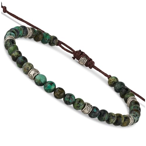 BENAVA Damen Yoga Armband Türkis Edelstein Perlen...