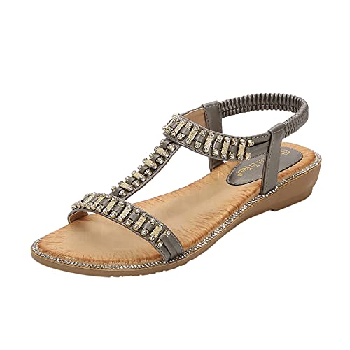 QINQNC Damenschuhe 39,5 Riemensandalen für Damen,...