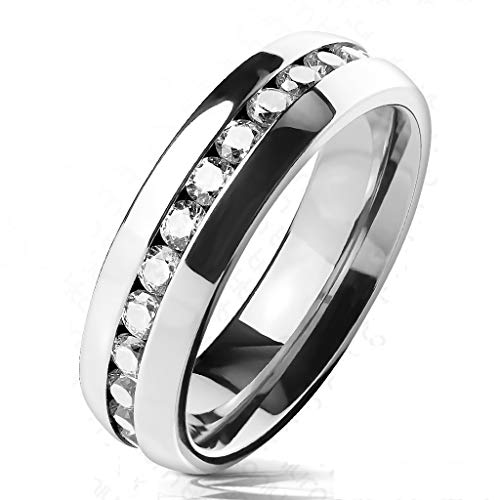 Paula & Fritz® Ring Damen Silber Zirkonia Klar...