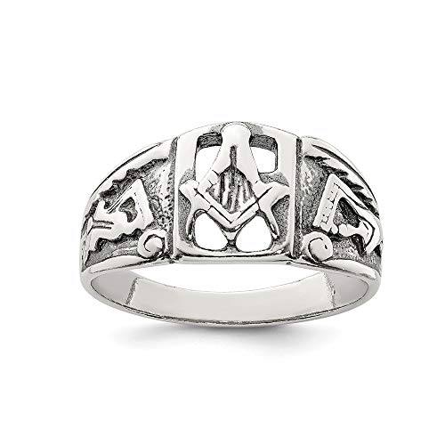 925 Sterling Silber Freimaurerring Größe 9 für...