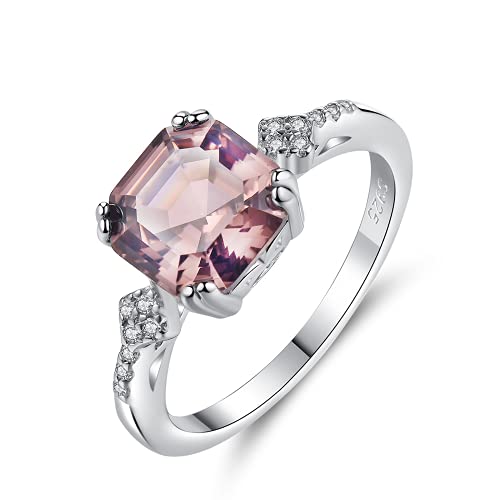 Purmy 925 Silber Ringe Solitär Morganit, Hochzeit...