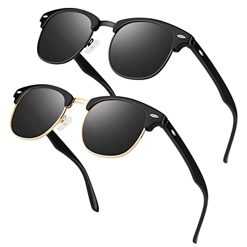 LINVO Polarisiert Sonnenbrille Herren Damen Retro...