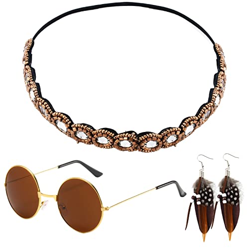 QincLing 3 Stück Hippie Accessoires Damen Set,...