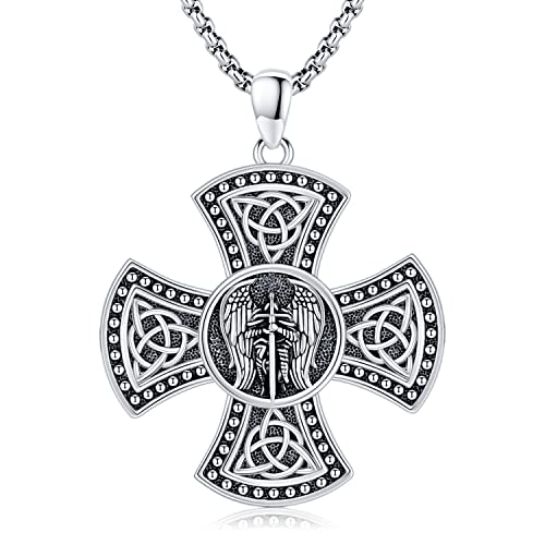 keltisches Kreuz Halskette für Herren 925...