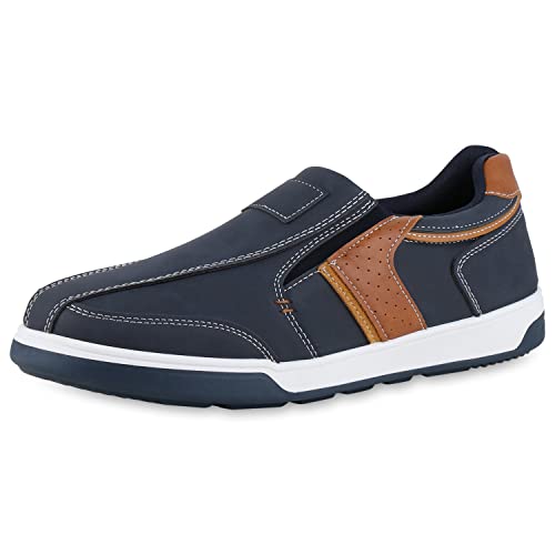 VAN HILL Herren Sneaker Slip Ons Bequeme Freizeit...