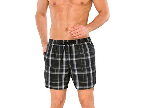 Schiesser Herren Swimshorts Badeshorts, Schwarz...