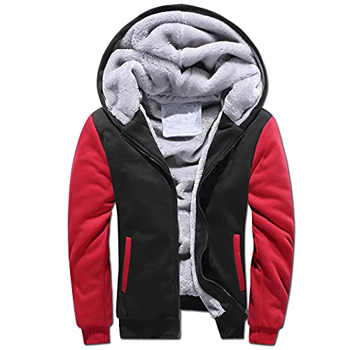 Auifor Winterjacke Herren,Langarm Fleece...