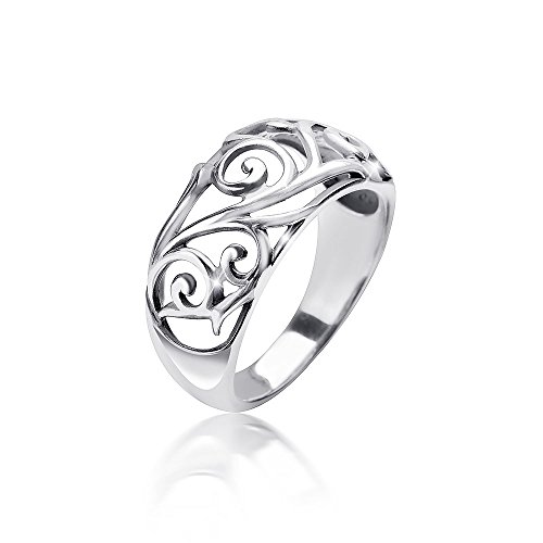 MATERIA Damen Ring floral 925 Sterling Silber...