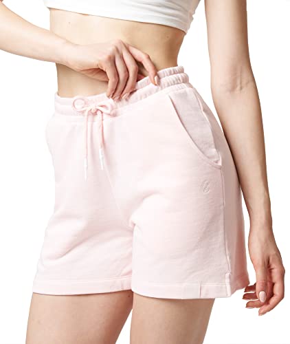 Cozy Panda Shorts Damen in Rosé L aus Baumwolle -...