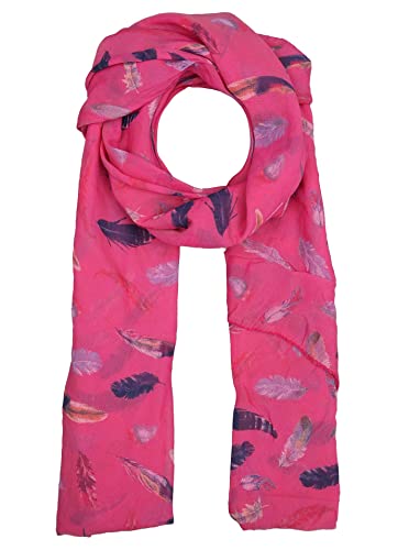 Zwillingsherz Seiden-Tuch Damen mit Feder Muster -...