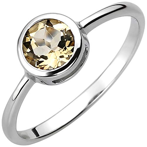 JOBO Damen-Ring aus 925 Silber mit Citrin Größe...