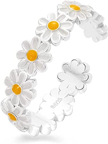 KINGGOO Chrysantheme Ring Stapelbare Ring Damen...