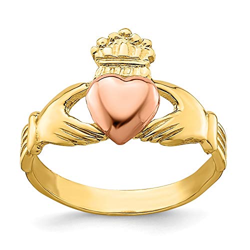 Claddagh-Ring für Damen, 14 Karat Gold,...