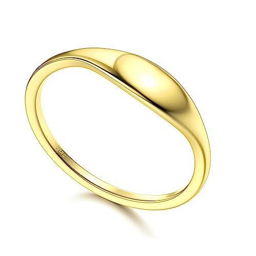 Adramata Ring Silber 925 Damen Siegelringe Gold...