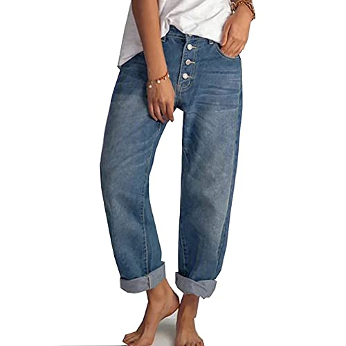 Yokbeer Damen Casual Straight-Leg Jeans Boyfriend...