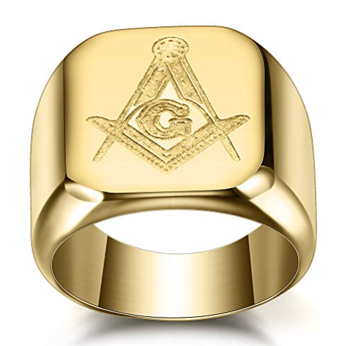 Herren 316L Edelstahl AG Freimaurer Große Ringe,...